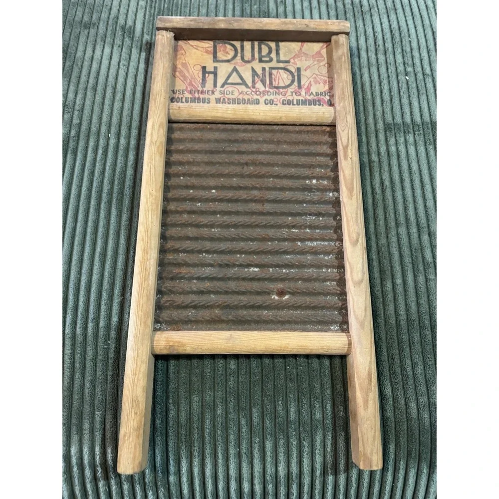 Columbus Washboard Co Double Handi Washboard Vintage Rustic Farmhouse‎ Decor